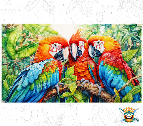 Macaw Family - Oraloa Diamond Painting Kunsttherapie-Set