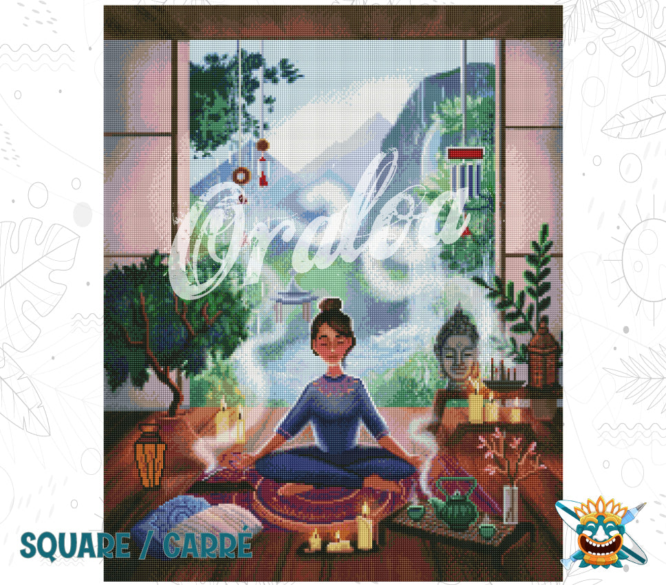 Beispiel Diamantstickerei Meditation - Oraloa Diamond Painting