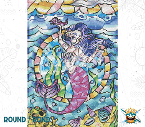 Ergebnis Diamond Painting Mermaid Universe - Oraloa Kunsttherapie