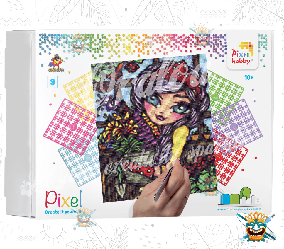 Pixel Hobby Oraloa - Chica del mercado de flores
