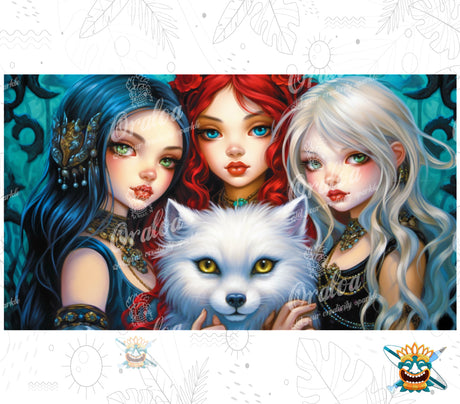 Diamond Painting Moon Wolf - Oraloa kreatives Set Diamantstickerei
