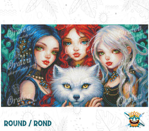 Vorschau Oraloa Set Diamond Painting Moon Wolf