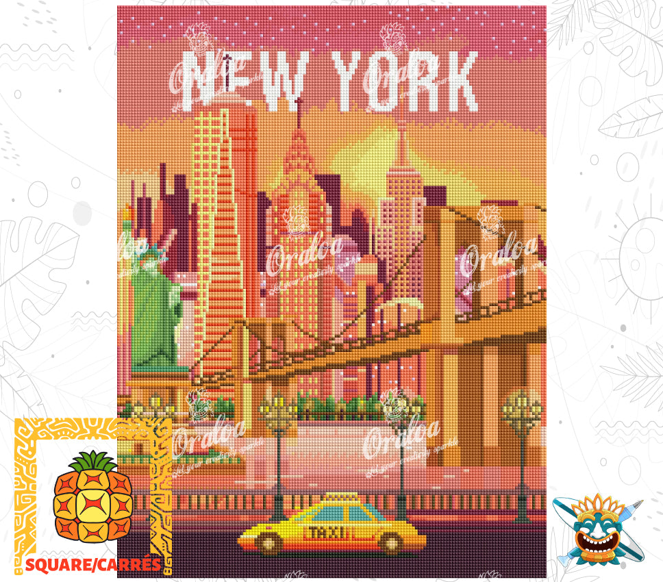 Zoom Diamond Painting Oraloa New York - Creative kit