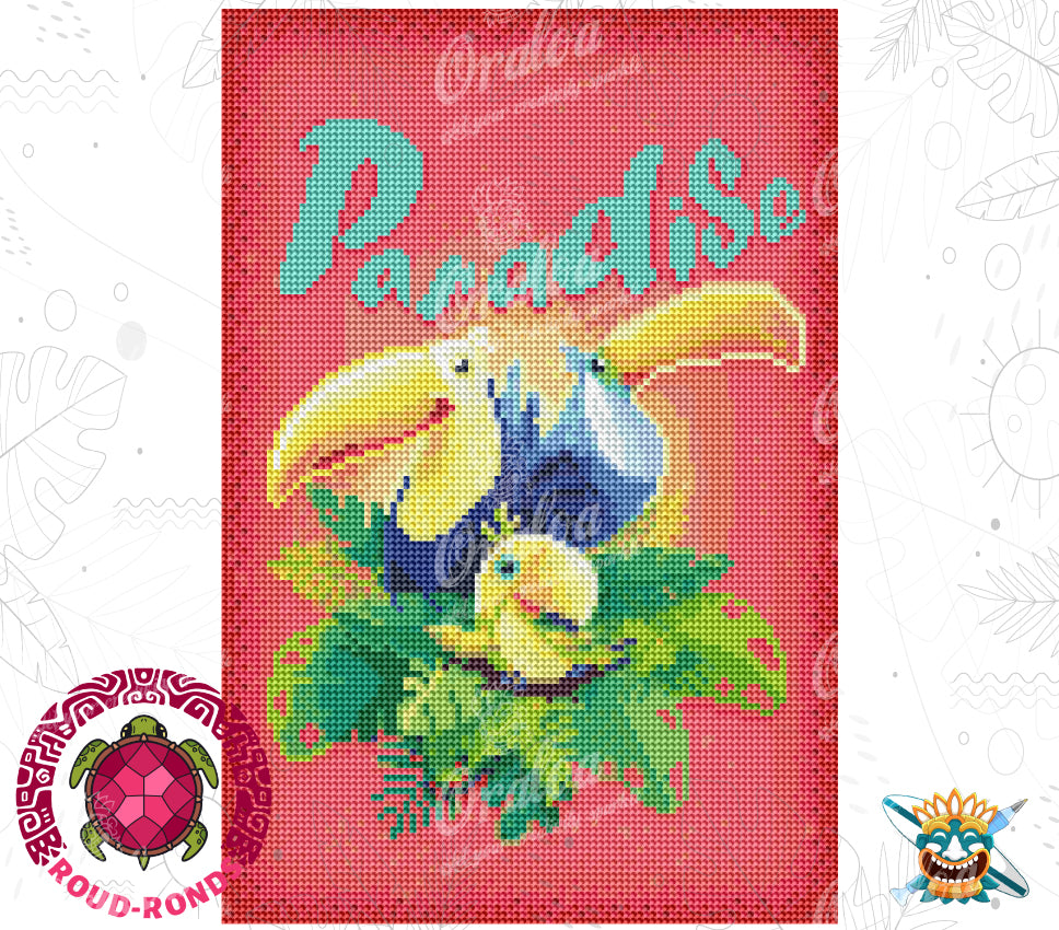 Detail Diamond Painting Paradise Oraloa - Diamond embroidery