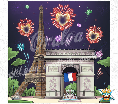 Paris by Night Oraloa - Diamond Painting entspannende Diamantstickerei