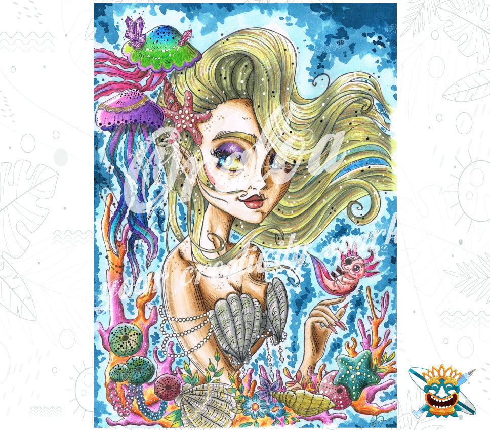 Oraloa Die kleine Meerjungfrau - Diamond Painting vollständiges Art-Therapie-Set