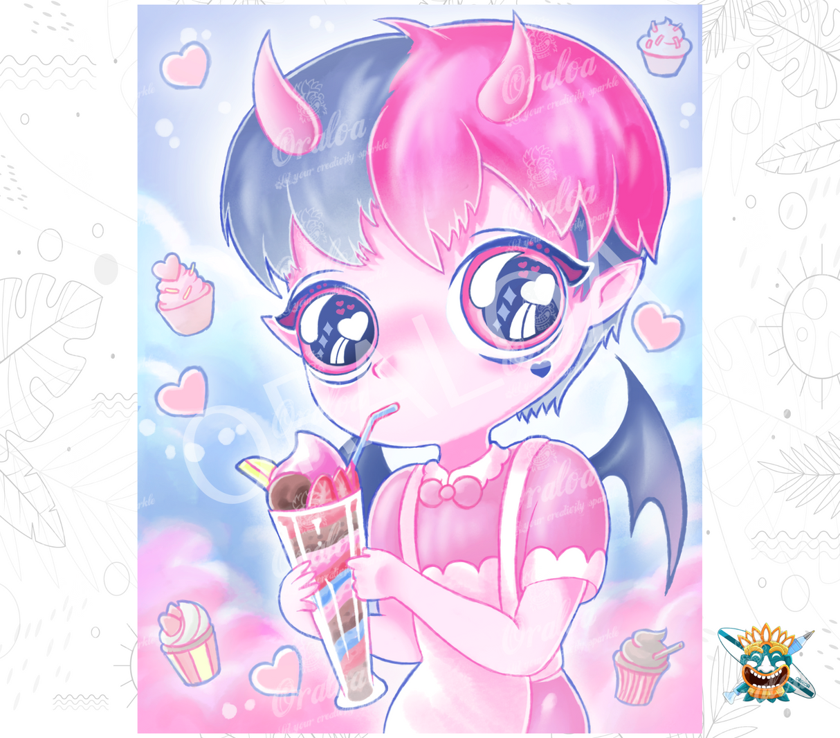 Kit Diamond Painting Oraloa Demon Boy - Entspannende Diamantstickerei