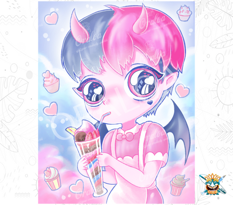 Kit Diamond Painting Oraloa Demon Boy - Entspannende Diamantstickerei