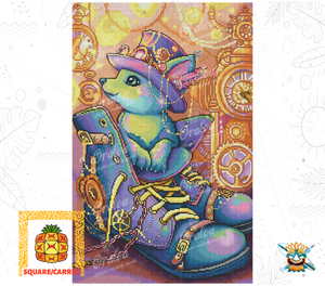 Endergebnis Oraloa Diamond Painting Steampunk-Katze