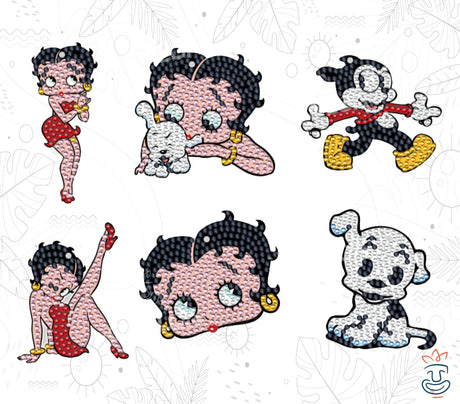 Kit Diamond Painting Oraloa Schlüsselanhänger Betty Boop Diamond Painting - Entspannende Diamantstickerei