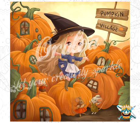Oraloa Pumpkin Village - Diamond Painting vollständiges Art-Therapie-Set