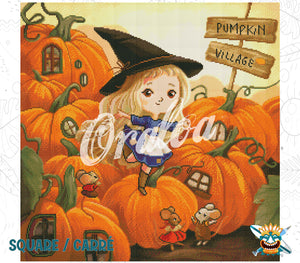 Beispiel Diamantstickerei Pumpkin Village - Oraloa Diamond Painting