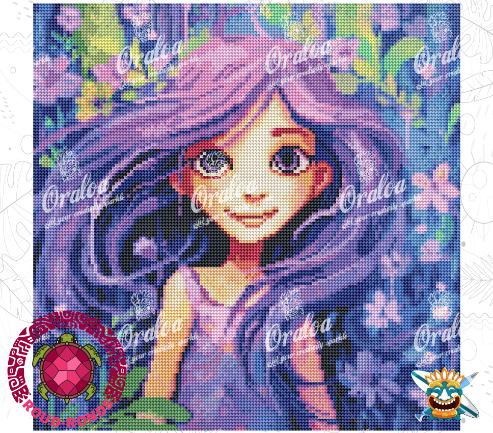 Detail Diamond Painting Purplelicious Oraloa - Diamantstickerei
