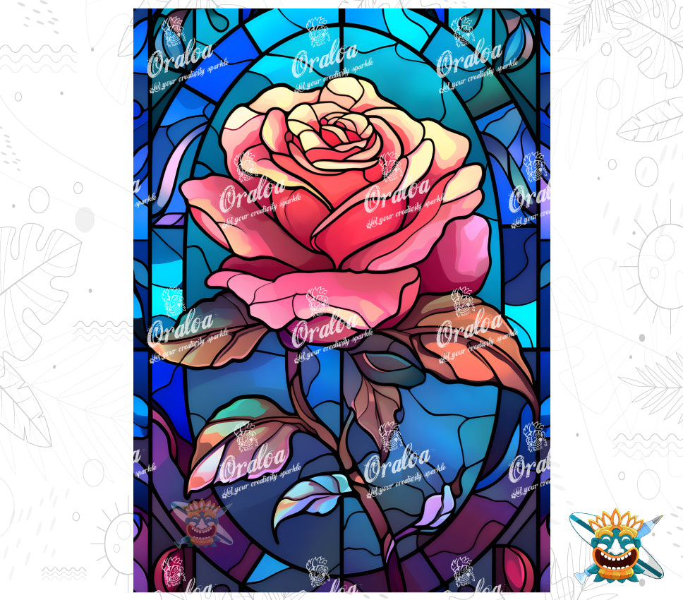Oraloa Diamond Painting Rose - Diamantstickerei-Kit Kunsttherapie
