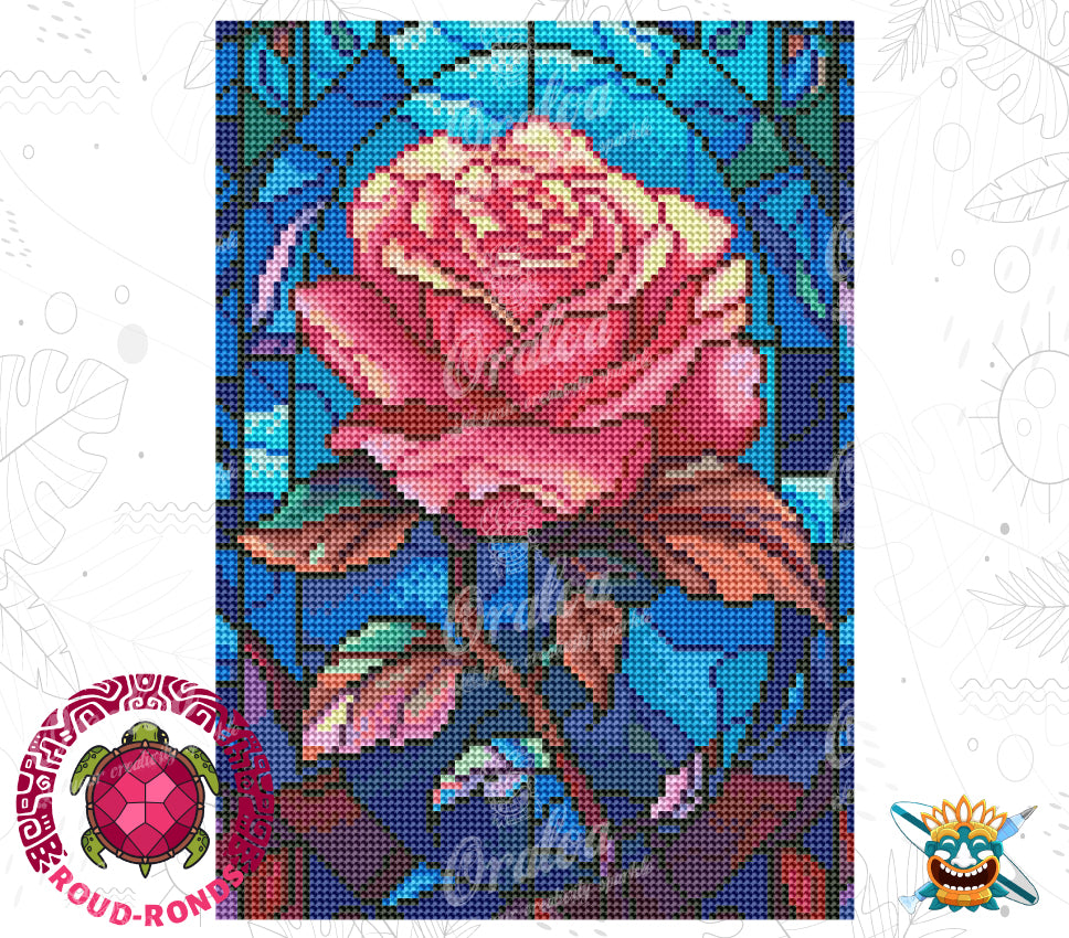 Beispiel Diamantstickerei Rose - Oraloa Diamond Painting