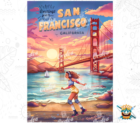 Oraloa San Francisco - Diamond Painting Kunsttherapie-Komplettset