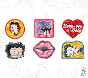 Betty Boop Aufkleber Diamond Painting - Oraloa Diamond Painting Kunsttherapie-Set