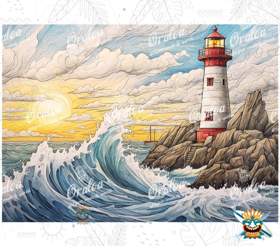 Diamond Painting Oraloa Sunset Sentinel - Kreatives Diamantstickerei-Set