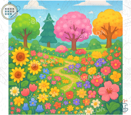The Four Seasons - Gesticktes Kreuzstich-Set - Oraloa Diamond Painting Kunsttherapie-Set
