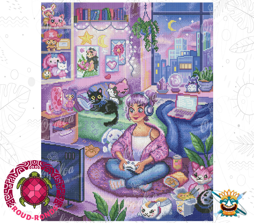 Beispiel Diamantstickerei Tokyo by Night - Oraloa Diamond Painting