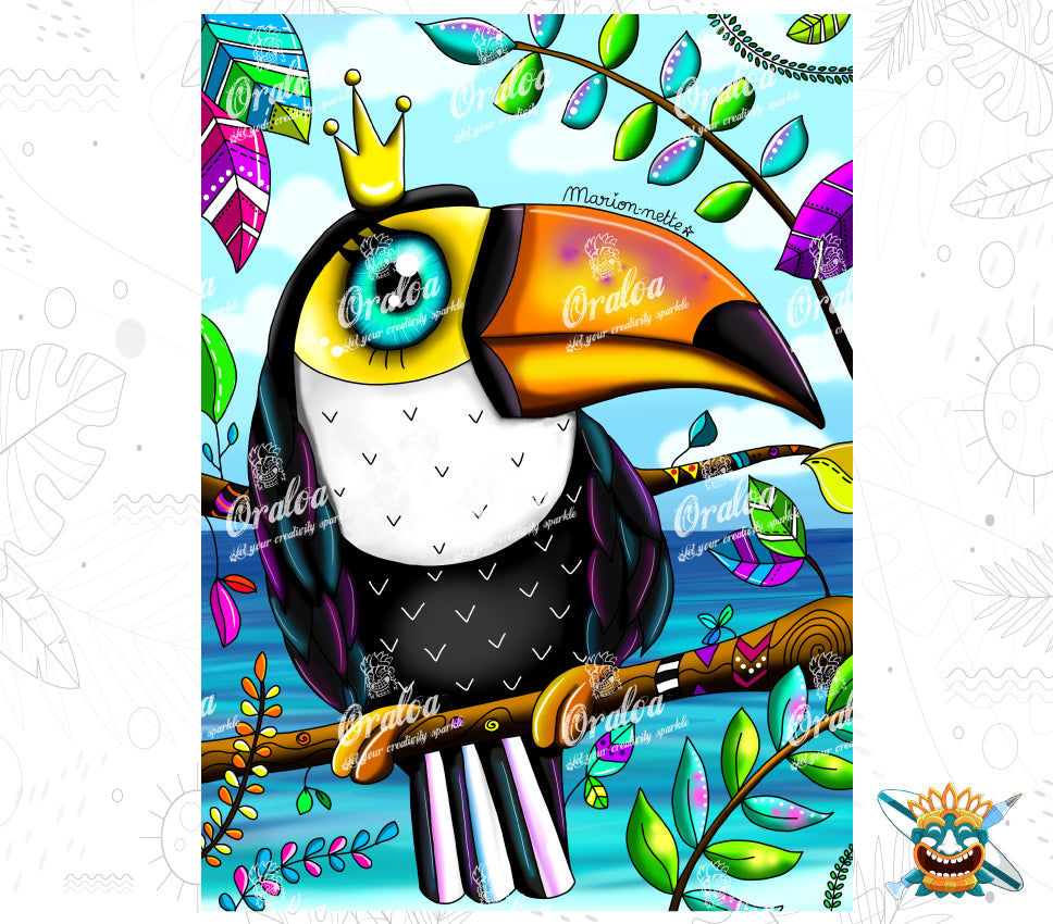Diamond Painting Oraloa Der Tukan – Kreatives Diamantstickerei-Set