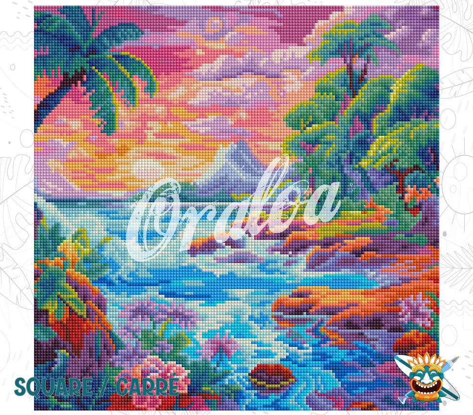 Vorschau Kit Oraloa Diamond Painting Tropical Beach