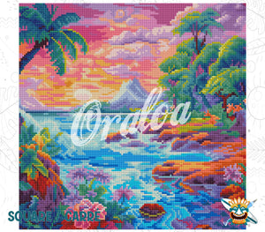 Vorschau Kit Oraloa Diamond Painting Tropical Beach