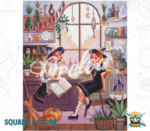 Endergebnis Oraloa Diamond Painting Two Witches
