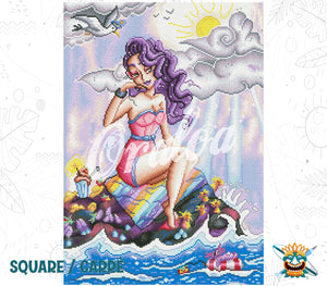 Vorschau Kit Oraloa Diamond Painting Eine Meerjungfrau im Wind