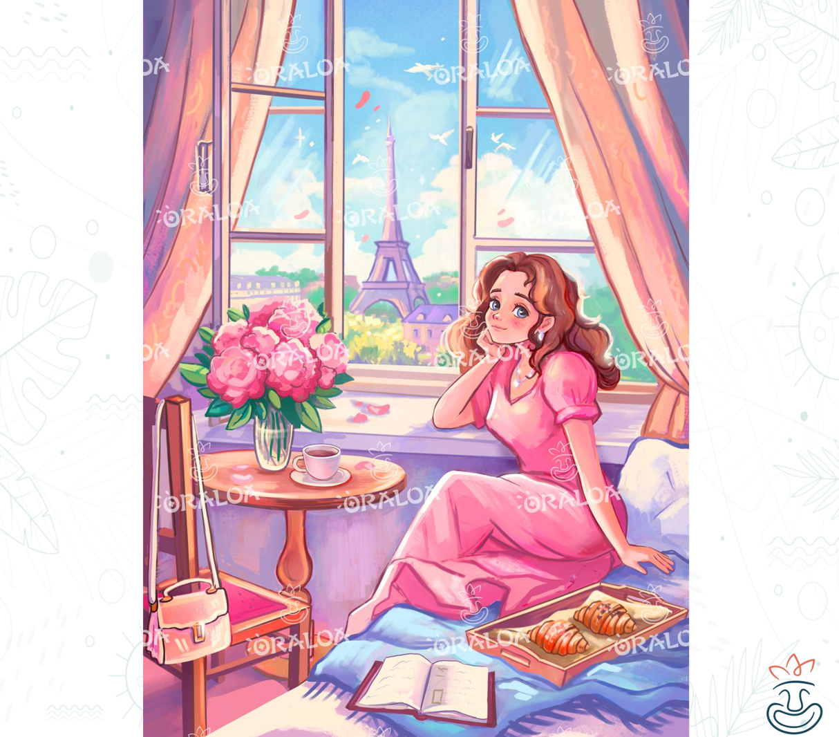 Paris Bedroom Oraloa - Diamond Painting entspannende Diamantstickerei