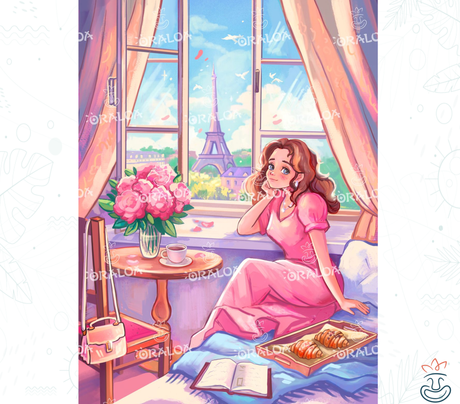 Paris Bedroom Oraloa - Diamond Painting entspannende Diamantstickerei