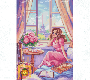 Beispiel Diamantstickerei Paris Bedroom - Oraloa Diamond Painting