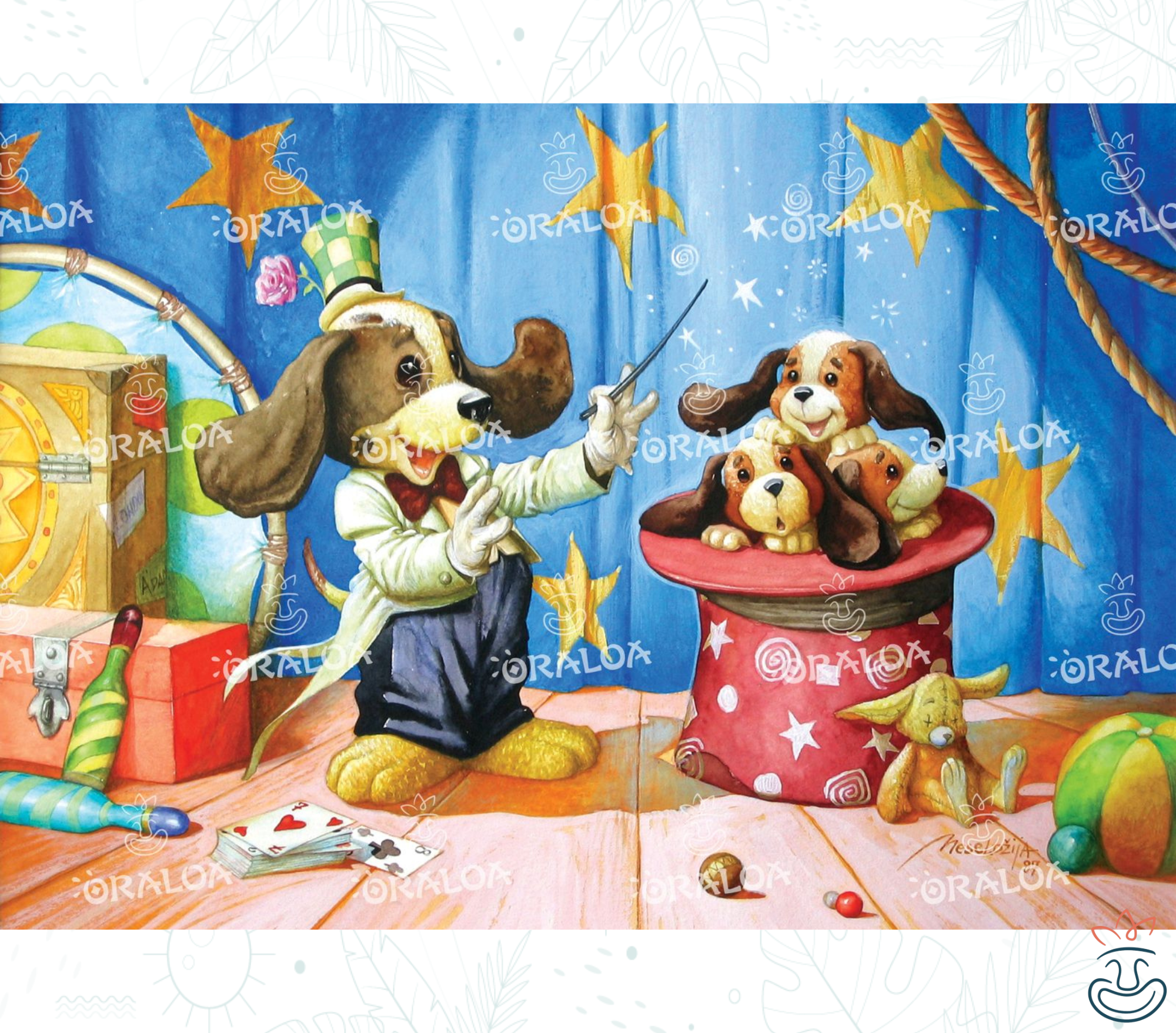 Dog Magician Oraloa - Diamond Painting entspannende Diamantstickerei