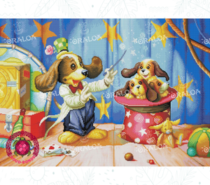 Beispiel Diamantstickerei Dog Magician - Oraloa Diamond Painting