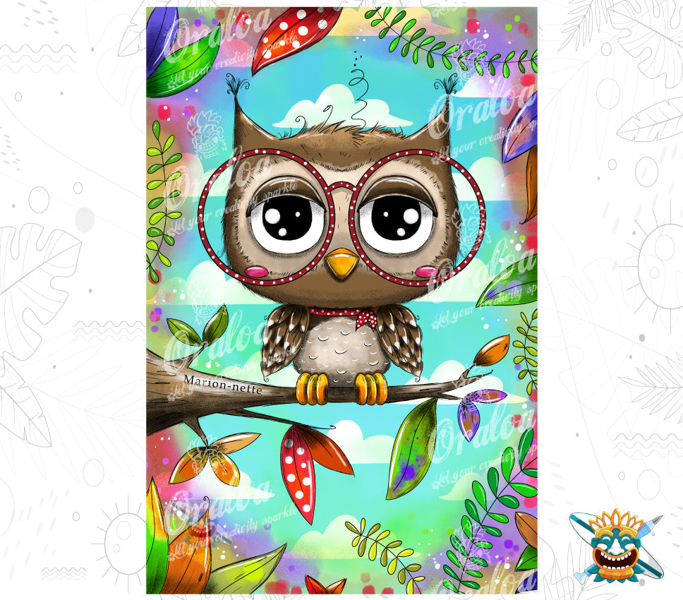 Diamond Painting Alte Eule - Oraloa kreatives Diamantstickerei-Kit