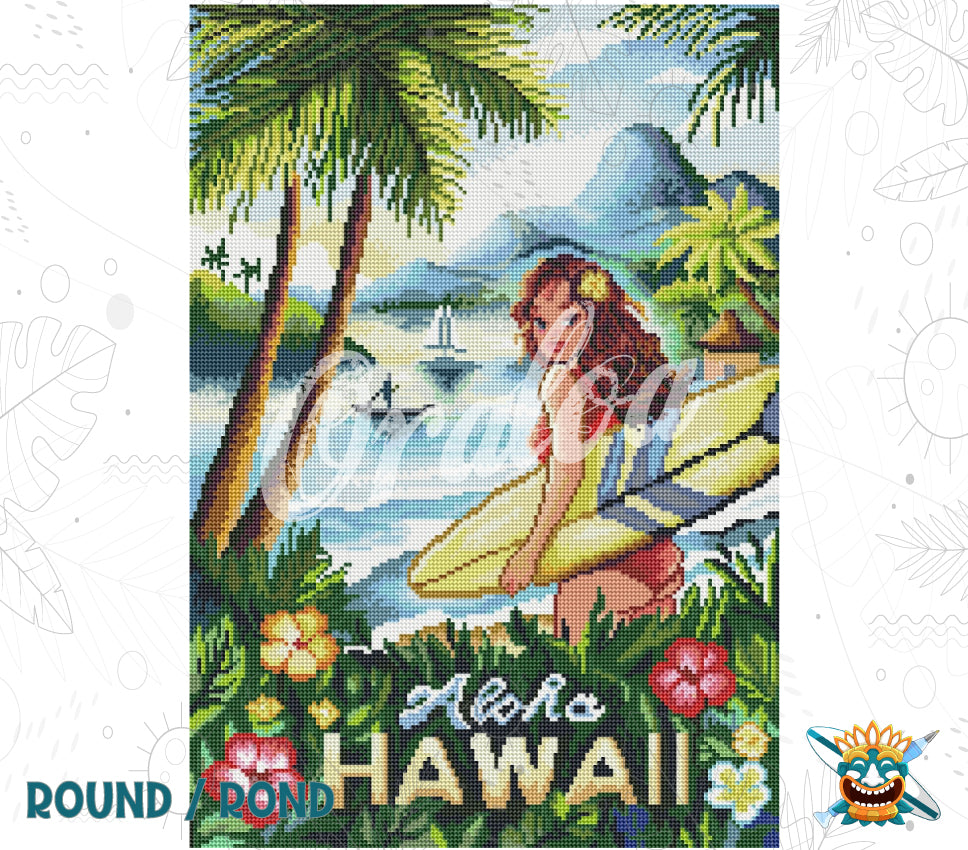 Beispiel Diamond Painting Visit Hawaii - Oraloa Diamond Painting