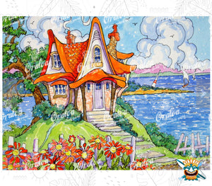 Kit Diamond Painting Oraloa Whimsy by the Sea - Entspannende Diamantstickerei