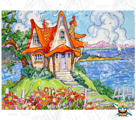 Kit Diamond Painting Oraloa Whimsy by the Sea - Entspannende Diamantstickerei