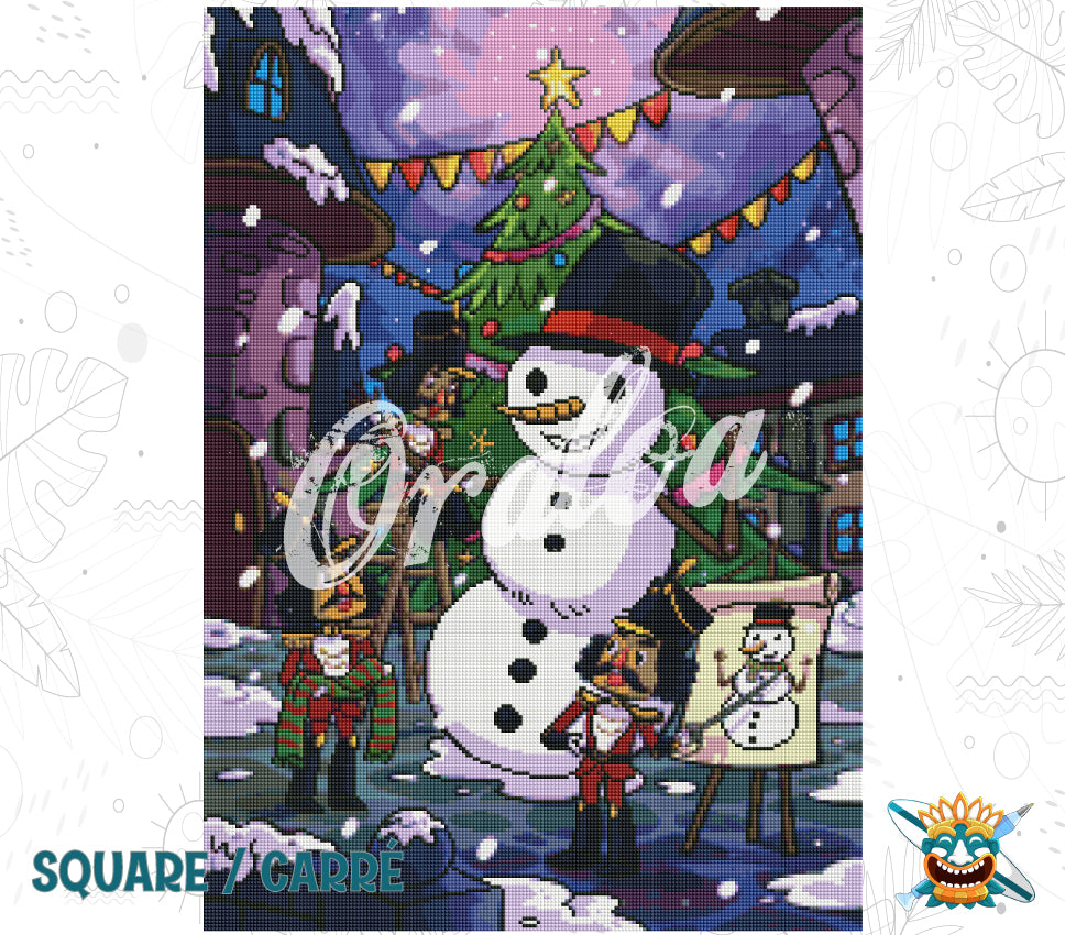 Ergebnis Diamond Painting Christmas Workers - Oraloa Kunsttherapie
