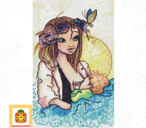 Detail Diamond Painting Symbiose Oraloa - Diamantstickerei