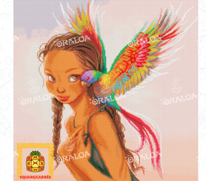 Zoom Diamond Painting Oraloa Ave de Fuego - Kit creativo