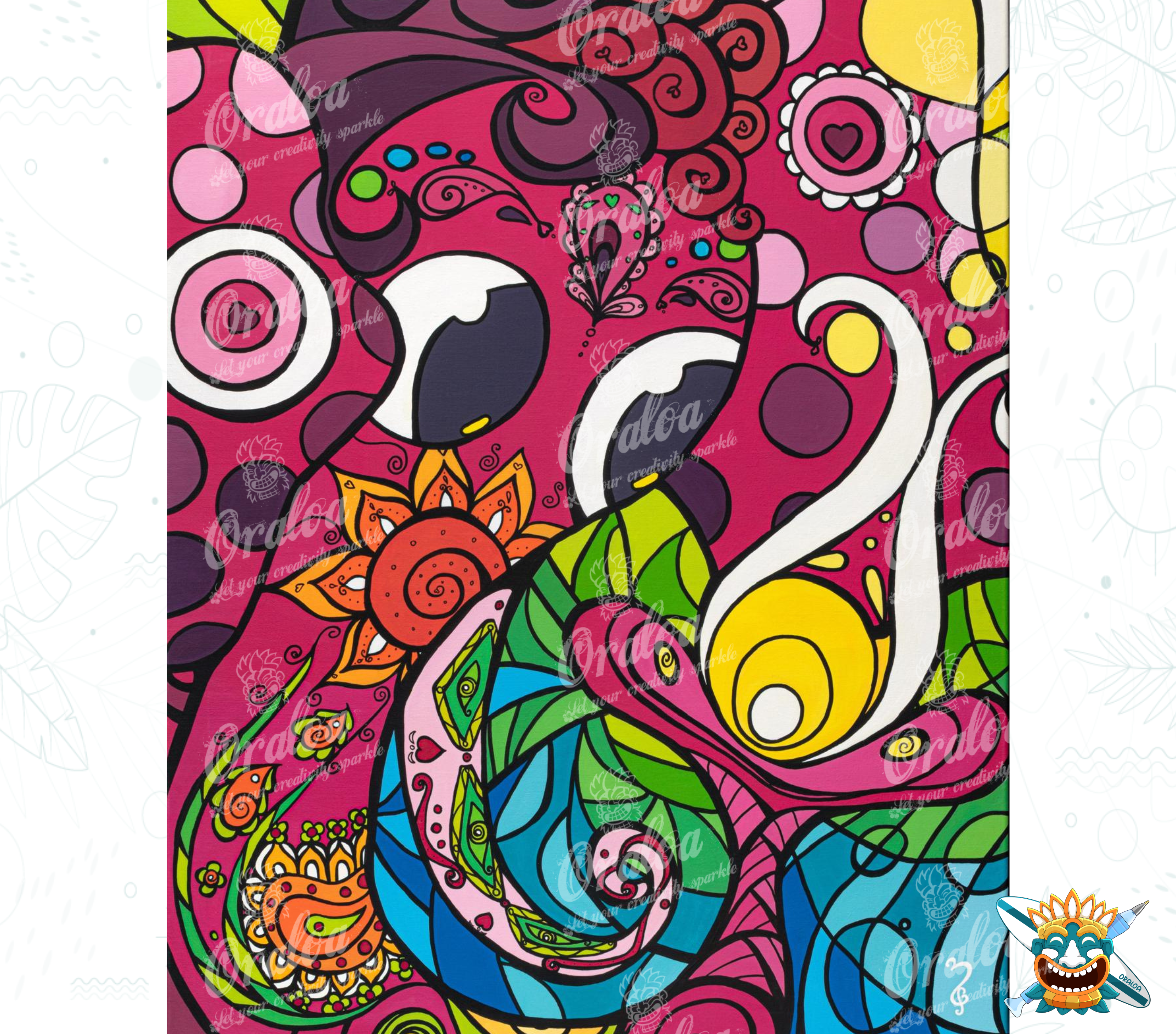 Diamond Painting Der Elefant wird wiedergeboren - Oraloa kreatives Diamantstickerei-Set