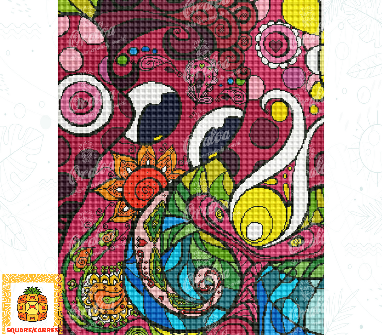 Ergebnis Diamond Painting Der Elefant wird wiedergeboren - Oraloa Kunsttherapie