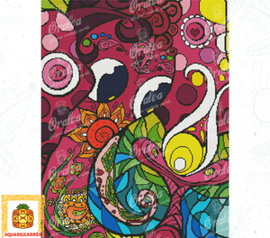 Ergebnis Diamond Painting Der Elefant wird wiedergeboren - Oraloa Kunsttherapie