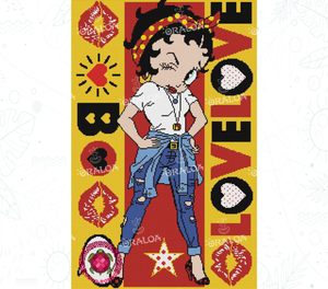 Beispiel Diamantstickerei Betty Boop™ Love - Oraloa Diamond Painting
