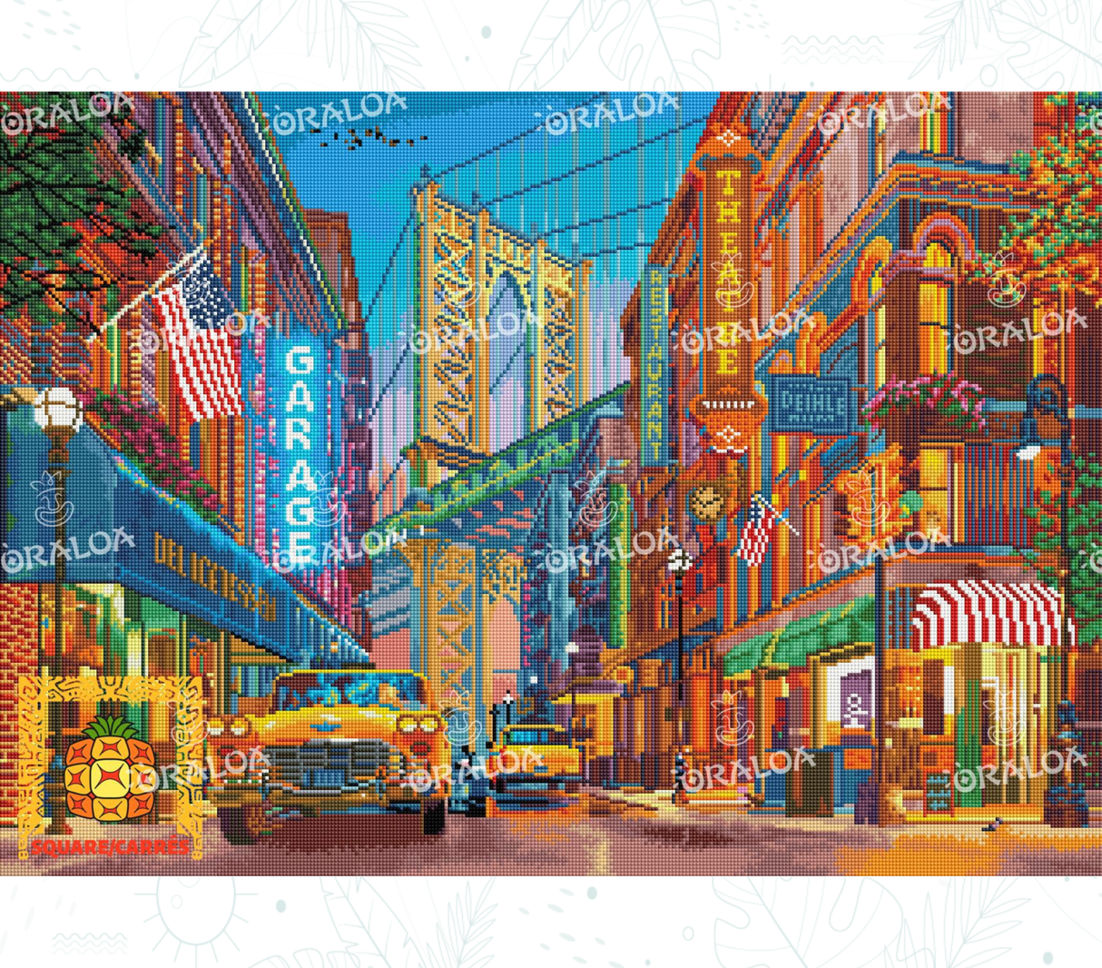 Detail Diamond Painting Manhattan Bridge Oraloa - Diamantstickerei