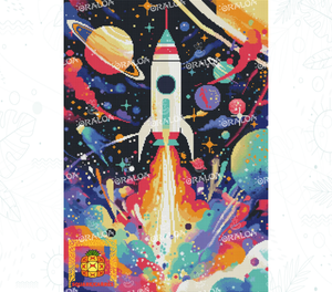 Zoom Diamond Painting Oraloa Rakete - Kreativset