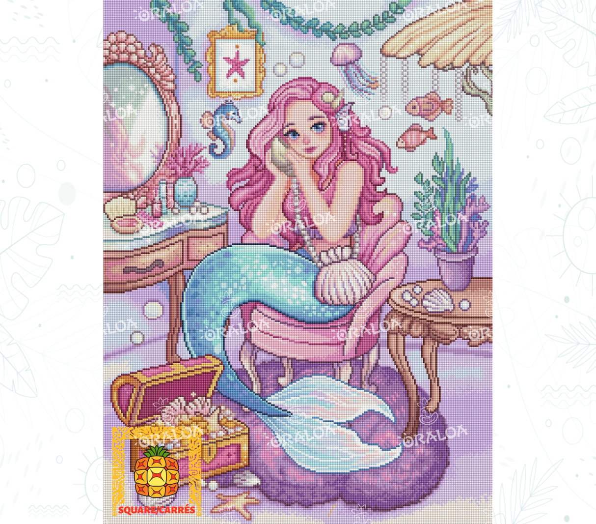 Detail Diamond Painting Ocean Room Oraloa - Diamantstickerei