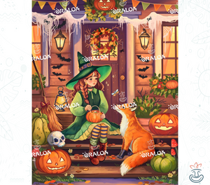 Oraloa Diamond Painting Fox Night - Diamantstickerei-Kit Kunsttherapie