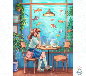 Oraloa Aquatic moment - Diamond Painting Komplettset für Kunsttherapie